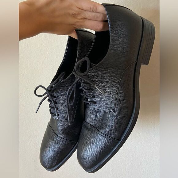 Calvin Klein Conner Small Tumbled Oxford Black Shoe CapToe Size 11.5 - Picture 13 of 13